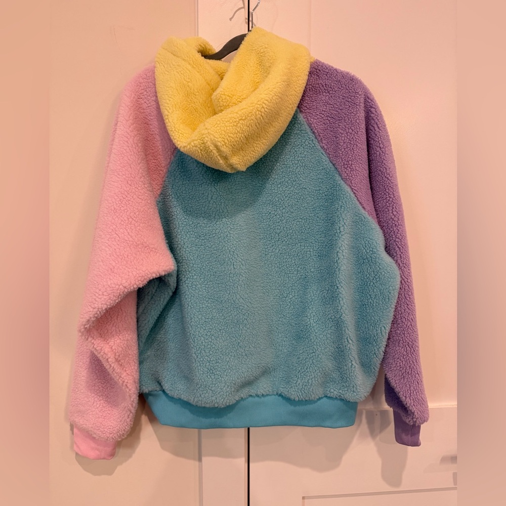 Teddy Fresh Colorblock Fleece Hoodie Sweatshirt New With Tags Sz Small Sold Out - Picture 15 of 15